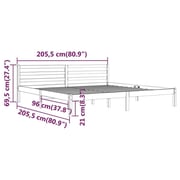 vidaXL Super King Size Day Bed 200*200 cm