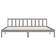 vidaXL Bed Frame Grey Solid Pinewood 200x200 cm