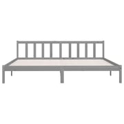 vidaXL Bed Frame Grey Solid Pinewood 180x200 cm 6FT Super King UK