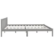 vidaXL Bed Frame Grey Solid Pinewood 180x200 cm 6FT Super King UK