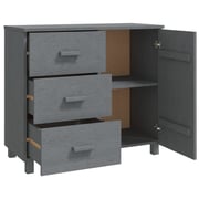 vidaXL Sideboard HAMAR Dark Grey 90x40x80 cm Solid Pinewood