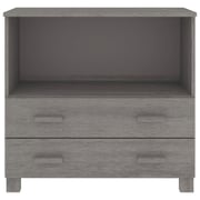 vidaXL Sideboard HAMAR Light Grey 85x35x80 cm Solid Wood Pine