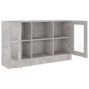 vidaXL Vitrine Cabinet Concrete Grey 120x30.5x70 cm Engineered Wood