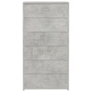vidaXL Sideboard with 6 Drawers Concrete Grey 50x34x96 cm Engineered Wood