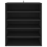 vidaXL Shoe Cabinet Black 60x35x70 cm Engineered Wood