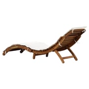 vidaXL Sun Lounger With Cushion Solid