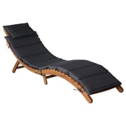 vidaXL Sun Lounger With Cushion Solid