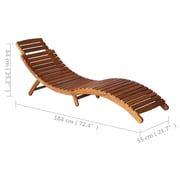 vidaXL Sunlounger with Table Solid