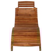 vidaXL Sunlounger with Table Solid