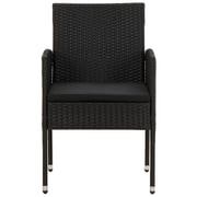 vidaXL 9 Piece Garden Dining Set Poly Rattan Black