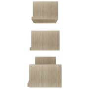 vidaXL Wall Display Shelf 3 pcs Sonoma Oak Engineered Wood