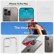 Spigen Ultra Hybrid designed for iPhone 14 Pro Max case cover - Crystal Clear