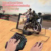 Hxsj V500 35 Keys Colorful Mixed Light Gaming One-handed Keyboard, Built-in Converter, Support For Ps3 / Ps4