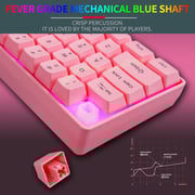 HXSJ V700 Wired Gaming Keyboard RGB Streamer Wired Keyboard 61-key Gaming Keyboard for Game/Office