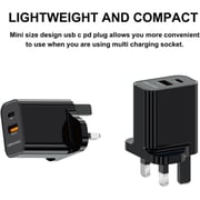 iBrand Dual Port Wall Charger Black