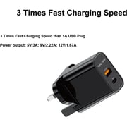 iBrand Dual Port Wall Charger Black