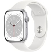 Apple Watch Series 8 GPS 41mm Silver Aluminum Case with White Sport Band - Regular – Middle East Version