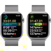 Apple Watch Series 8 GPS + Cellular 45mm Silver Stainless Steel Case with Silver Milanese Loop – Middle East Version