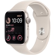 Apple Watch SE GPS 44mm Starlight Aluminum Case with Starlight Sport Band - Regular – Middle East Version