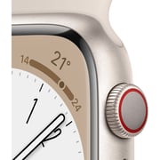Apple Watch Series 8 GPS + Cellular 41mm Starlight Aluminum Case with Starlight Sport Band - Regular – Middle East Version