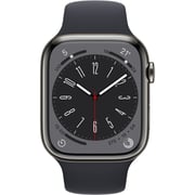 Apple Watch Series 8 GPS + Cellular 41mm Graphite Stainless Steel Case with Midnight Sport Band - Regular