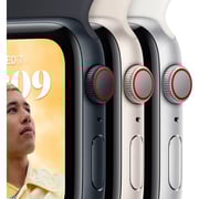 Apple Watch SE GPS + Cellular 40mm Silver Aluminum Case with White Sport Band - Regular – Middle East Version
