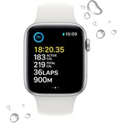 Apple Watch SE GPS + Cellular 40mm Silver Aluminum Case with White Sport Band - Regular – Middle East Version
