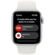 Apple Watch SE GPS + Cellular 40mm Silver Aluminum Case with White Sport Band - Regular – Middle East Version