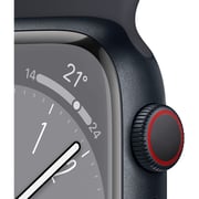 Apple Watch Series 8 GPS + Cellular 41mm Midnight Aluminum Case with Midnight Sport Band - Regular – Middle East Version