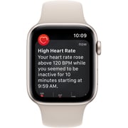 Apple Watch SE GPS + Cellular 40mm Starlight Aluminum Case with Starlight Sport Band - Regular – Middle East Version