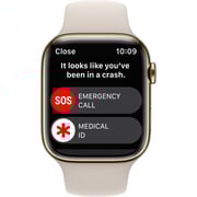 Apple Watch Series 8 GPS + Cellular 45mm Gold Stainless Steel Case with Starlight Sport Band - Regular – Middle East Version