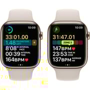 Apple Watch Series 8 GPS + Cellular 45mm Gold Stainless Steel Case with Starlight Sport Band - Regular – Middle East Version