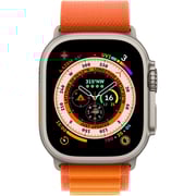 Apple Watch Ultra GPS + Cellular, 49mm Titanium Case with Orange Alpine Loop - Medium – Middle East Version