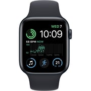 Apple Watch SE GPS 44mm Midnight Aluminum Case with Midnight Sport Band - Regular – Middle East Version
