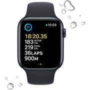 Apple Watch SE GPS 44mm Midnight Aluminum Case with Midnight Sport Band - Regular – Middle East Version