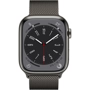 Apple Watch Series 8 GPS + Cellular 41mm Graphite Stainless Steel Case with Graphite Milanese Loop – Middle East Version