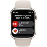 Apple Watch Series 8 GPS 41mm Starlight Aluminum Case with Starlight Sport Band - Regular – Middle East Version