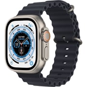 Apple Watch Ultra GPS + Cellular, 49mm Titanium Case with Midnight Ocean Band – Middle East Version