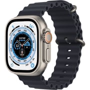 Apple Watch Ultra GPS + Cellular, 49mm Titanium Case with Midnight Ocean Band – Middle East Version