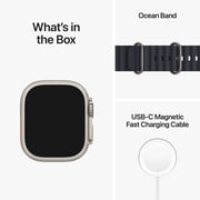 Apple Watch Ultra GPS + Cellular, 49mm Titanium Case with Midnight Ocean Band – Middle East Version