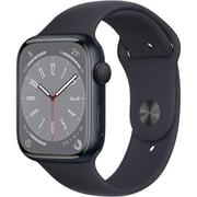 Apple Watch Series 8 GPS 45mm Midnight Aluminum Case with Midnight Sport Band - Regular – Middle East Version