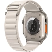 Apple Watch Ultra GPS + Cellular, 49mm Titanium Case with Starlight Alpine Loop - Medium – Middle East Version