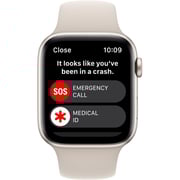 Apple Watch SE GPS + Cellular 44mm Starlight Aluminum Case with Starlight Sport Band - Regular – Middle East Version