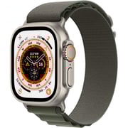 Apple Watch Ultra GPS + Cellular, 49mm Titanium Case with Green Alpine Loop - Medium – Middle East Version