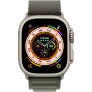 Apple Watch Ultra GPS + Cellular, 49mm Titanium Case with Green Alpine Loop - Medium – Middle East Version