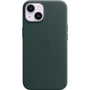 Apple iPhone 14 Leather Case Forest Green with MagSafe