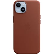 Apple iPhone 14 Leather Case Umber with MagSafe
