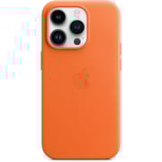 Apple iPhone 14 Pro Leather Case Orange with MagSafe