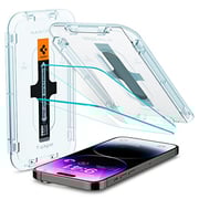 Spigen GLAStR EZ FIT designed for iPhone 14 PRO Screen Protector (2022) Premium Tempered Glass - Case Friendly with Sensor Protection [2 PACK]