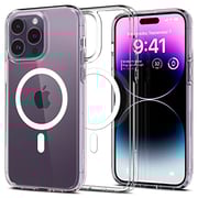 Spigen Ultra Hybrid Mag designed for iPhone 14 Pro Max case cover compatible with MagSafe - White